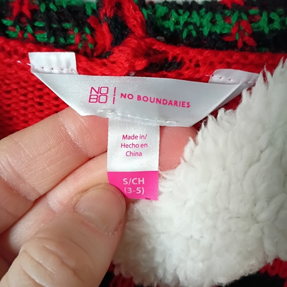 No Boundaries Red Festive Snowman Sweater - Picture 2 of 3